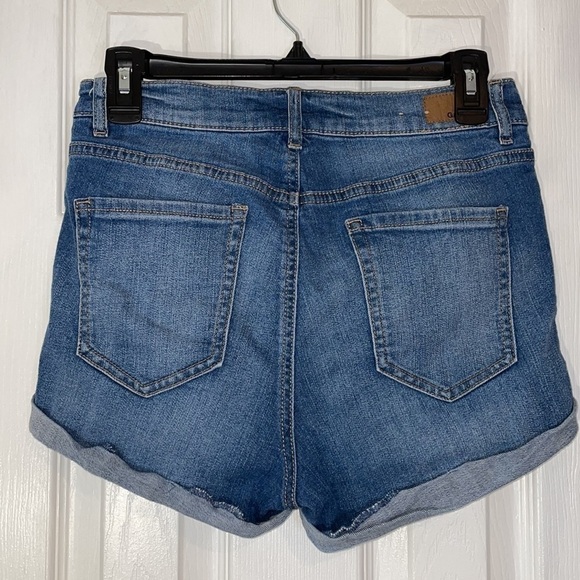GARAGE Jean Shorts Distressed High Rise Cuffed Size 7 - Picture 8 of 16